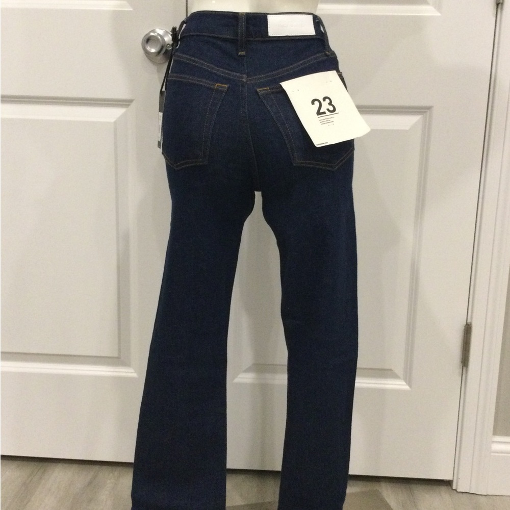 Re/Done Blue High Rise Jeans - Picture 4 of 8